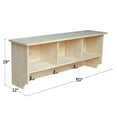 thumbnail image 6 of International Concepts Solid Wood Wall Shelf Unit with Storage, Unfinished, 6 of 8