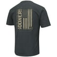 thumbnail image 3 of Men's Colosseum Heathered Black Oklahoma Sooners OHT Military Appreciation Flag 2.0 T-Shirt, 3 of 4