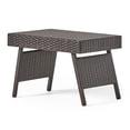 thumbnail image 4 of Anthony 3 Piece Outdoor Wicker Lounge with Cushions and Coffee Table, Grey, Jungle Green, 4 of 9