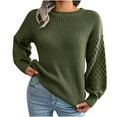 thumbnail image 2 of Aloohaidyvio Sweaters for Women,Womens Casual Colorful Long Sleeve Off Shoulder Knit Sweater Crew Neck Sweater, 2 of 6