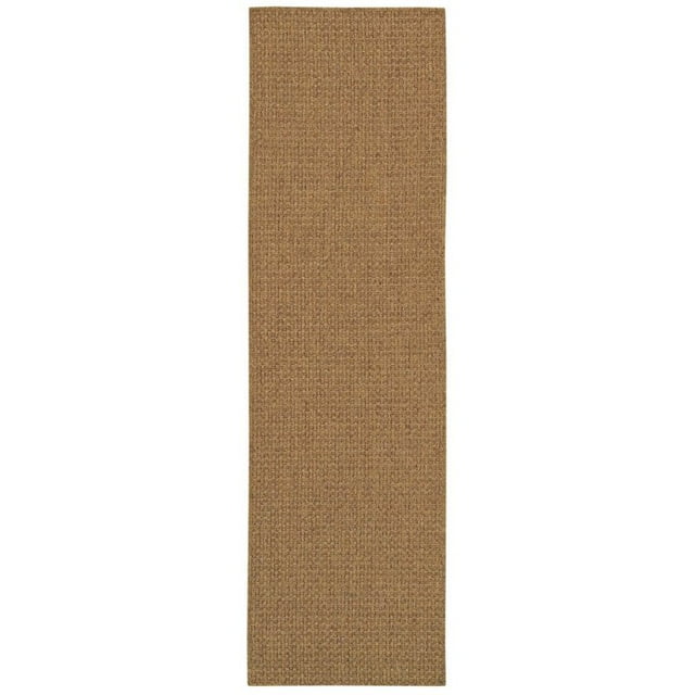Oriental Weavers Karavia 2'3" x 7'6" Machine Woven Runner Rug in Tan