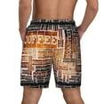 thumbnail image 4 of Balery Hand Drawn Vintage Coffee Mens Swim Trunks Swim Shorts for Men Quick Dry Inseam Beach Shorts with Compression Liner Pocket-X-Large, 4 of 9