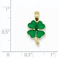 thumbnail image 2 of Beautiful 14K 4-Leaf Clover Enameled Pendant, 2 of 2