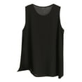 thumbnail image 1 of Hauts Grande Taille pour Femmes en Liquidation, Blouse à Manches Courtes d'Été pour Femmes, Mode Décontractée d'Été pour Femmes, Camisoles à Col Rond Amples de Couleur Unie, 1 of 3