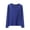 Blue, variant on StSilkitty Pajama Tops for Women Long Sleeve Crew Neck Lounge Sleepwear T-Shirts Solid Color Lightweight Pullover Blouses