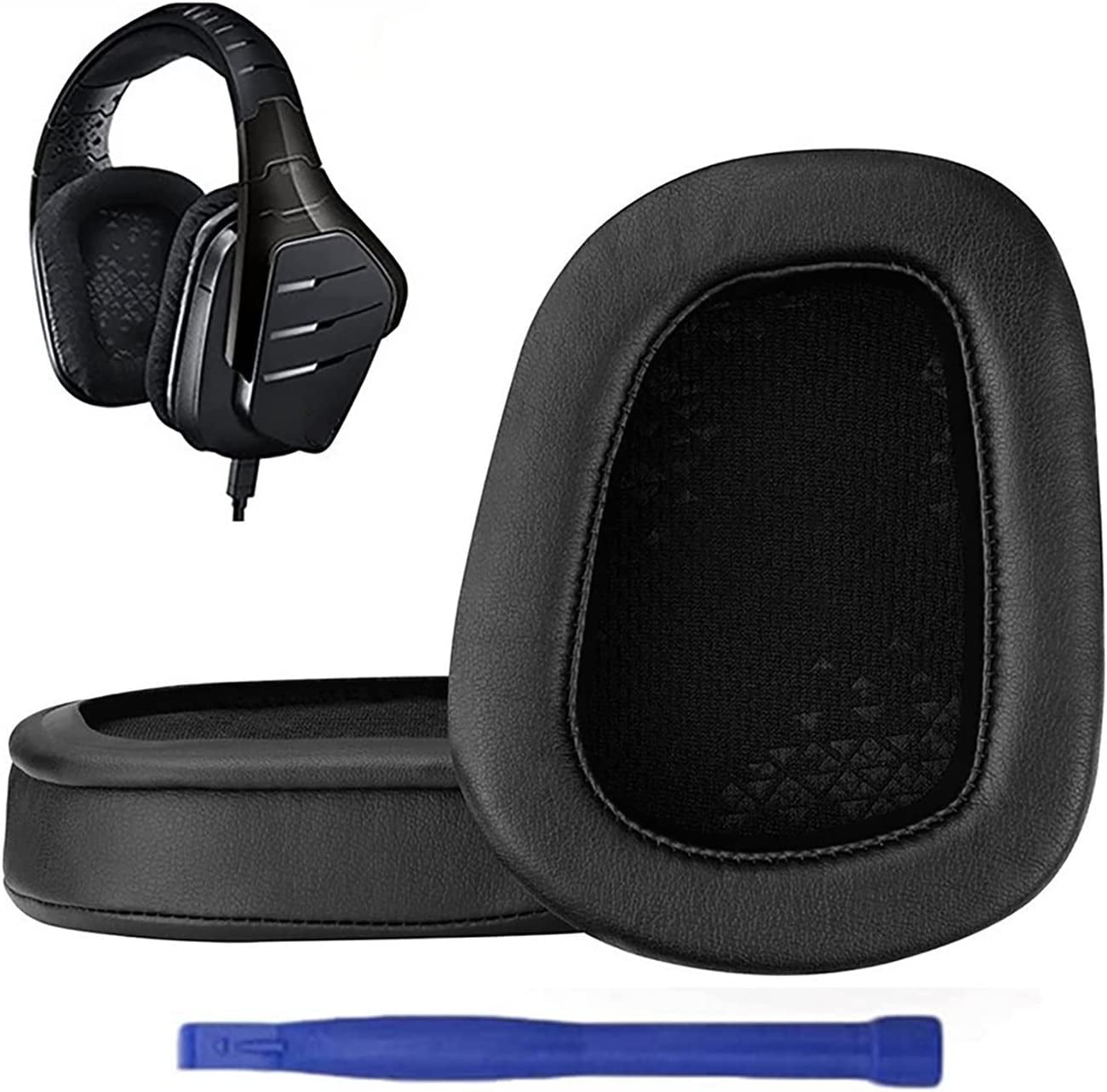 Adhiper Replacement Pads for G933, Ear Cushions Compatible with Logitech G633/G933 Premium Leather Softer Memory Foam(Black/Protein Leather) - Walmart.com