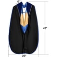 thumbnail image 4 of Misscom Unisex Deluxe Doctoral Graduation Gown Tam Hood with Gold Piping Doctoral Regalia, 4 of 6