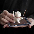 thumbnail image 4 of Cats Scene Stick Holder Elegant Relief Mood Enhancement Incenses Holder Cats Stick Holder Decorations, 4 of 4