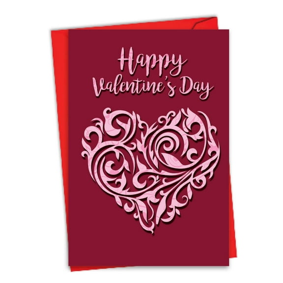 C3492VDG Funny Valentine's Day Greeting Card 'Vector Heart' with Envelope by NobleWorks