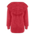thumbnail image 4 of Feancey Weekly sale 2025 Women's Long Jacket Clearance,Open Front Fleece Coat Outwear with Pockets for Women锛學omens Winter Hooded Fuzzy Cardigan Jacket, 4 of 7