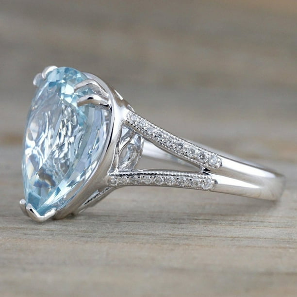 Xihbxyly Piedra Luminosa de Compromiso para Boda de Mujer