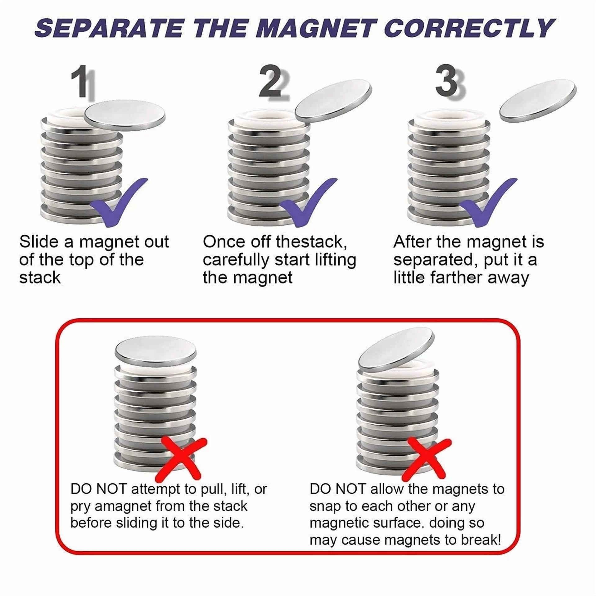 CIRCLE- Super Strong Neodymium Disc Magnets With Double-Sided Adhesive, Powerf