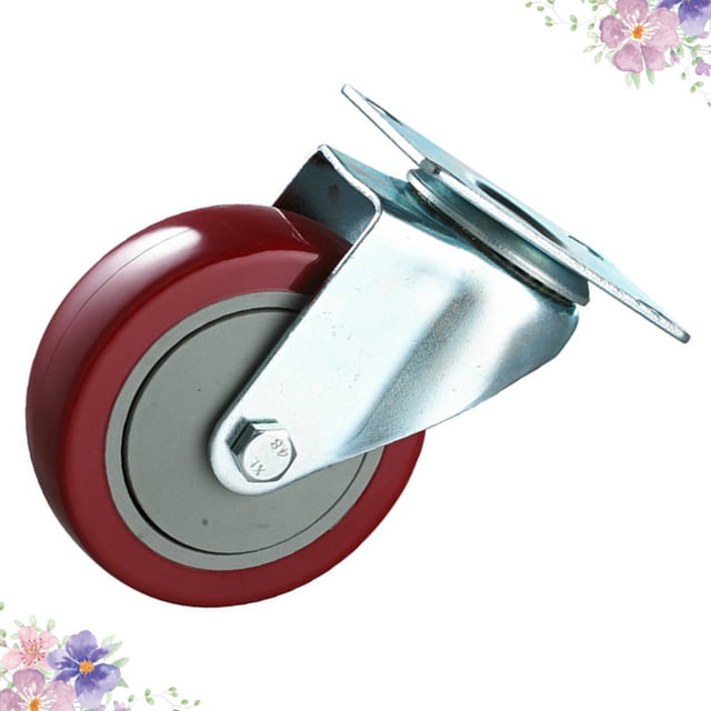 FUEENIRVA 2 Pcs Roulettes Industrielles Rouges avec Rotation à 360 Degrés pour Utilisation