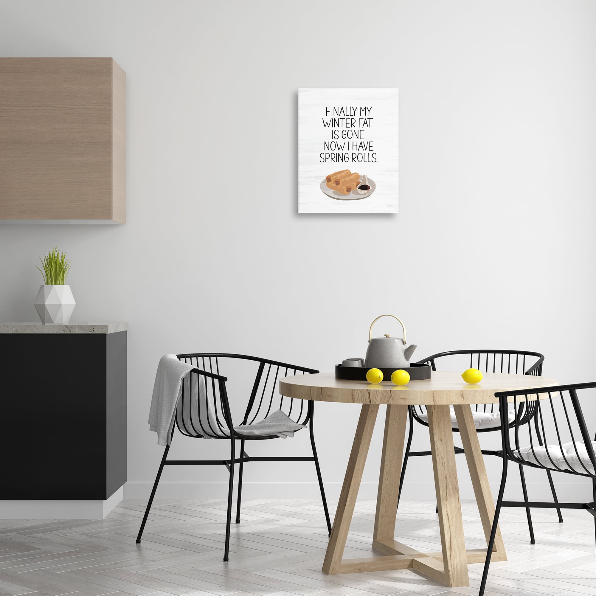 Stupell Industries Funny Spring Rolls Phrase Food & Beverage Painting Gallery Wrapped Canvas Art Print Wall Art, 16 x 20
