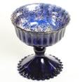 thumbnail image 3 of Koyal Wholesale 4.5-Inch Navy Blue Glass Compote Bowl Pedestal Flower Bowl Centerpiece, 3 of 4