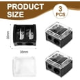 thumbnail image 2 of 3 PCS Eyeliner Sharpener,2 Holes Makeup Sharpener,Plastic & Stainless Steel Compact Eyebrow Pencil Sharpeners for Various Sizes of Eyebrow Pencil,Eyeliner,Lip Liner etc,Easy to Clean(Black), 2 of 7