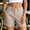 *Beige, variant on Women's High Waisted Cargo Shorts ,Solid Color Casual Summer Work Bottoms Beige,Women's Plus L