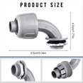 thumbnail image 2 of Liquid Tight Connector 1/2 Inch Flexible Electrical Conduit Connector, 2 of 5