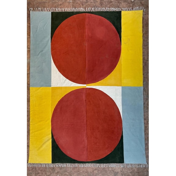 Hand Block Multicolor Area Rug Dining Room Rug Cotton Runner Yoga Mate Carpet
