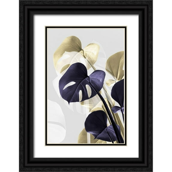 Artographie Studio 13x18 Black Ornate Wood Framed with Double Matting Museum Art Print Titled - Monstera Creative 14