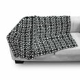 thumbnail image 3 of Pinwheel Soft Flannel Fleece Throw Blanket, Curved Geometric Style Shaped Minimalist Pattern Geometric Featured Design, Cozy Plush for Indoor and Outdoor Use, 50" x 60", Black and White, by Ambesonne, 3 of 6