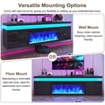 thumbnail image 2 of Blotout 70'' Fireplace TV Stand with 36'' Fireplace, Gloss Wall Mounted Fireplace Entertainment Center with Storage&Power Outlet, Modern LED Light Console for Wall-mounted TV Up to 80'', 2 of 11