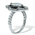 thumbnail image 2 of PalmBeach Jewelry 2.67 TCW Marquise Cut Cubic Zirconia Platinum-Plated Antiqued Ring, 2 of 5