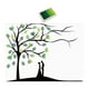 thumbnail image 1 of Lienzo con diseño de árbol de huellas dactilares, libro de visitas para bodas único, regalo considerado, manualidades, fiesta Verde, 1 of 9