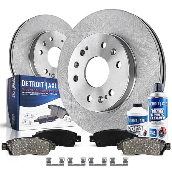Detroit Axle - Front Brake Kit for Cadillac Escalade ESV EXT XTS Chevy GMC Silverado Suburban Express Sierra Savana Yukon XL 1500 Disc Brake Rotors Ceramic Brakes Pads Replacement: 12.99 inch Rotor