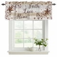 thumbnail image 2 of 2 Panels Texas Star Brown Valance for Windows, Farmhouse Retro Branches Wooden Grain Light Filtering Kitchen Curtains, Rod Pocket Window Treatment Curtain Valances for Living Room Bedroom, 42"x18", 2 of 9