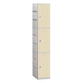 thumbnail image 2 of Salsbury Industries B1352599 3 in. Triple Tier Unassembled Plastic Locker, Gray - 12.75 x 18 x 24.31 in., 2 of 3