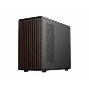 DIYPC DIYmATX06Wood DIY-mATX06-Wood Micro ATX Mid Tower Case Black/Walnut