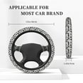 thumbnail image 3 of Cauagu Cow Print Car Steering Wheel Cover - Universal Car Accessory for Diverse Cars for Steering Wheel with a Diameter of 14.5"-15", 3 of 7