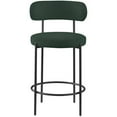 thumbnail image 4 of Meridian Furniture Tabouret en Tissu Bouclé Vert Beacon (Ensemble de 2), 4 of 10