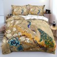thumbnail image 3 of Juego de Cama Flores Blancas Funda Nórdica King Azul Floral Animal Fundas Nórdicas, 3 of 6