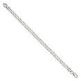 thumbnail image 2 of Primal Silver Sterling Silver 5.75mm Close Link Flat Curb Chain Bracelet, 2 of 2