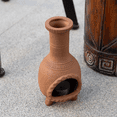 thumbnail image 3 of Handmade Terracotta Holder Burner for Smudging and Meditations - Mexican Style Chiminea Clay Incense Dish, 3 of 9