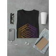 thumbnail image 3 of Cool hexagon pattern  Men Black T-Shirt, Male Medium, 3 of 4