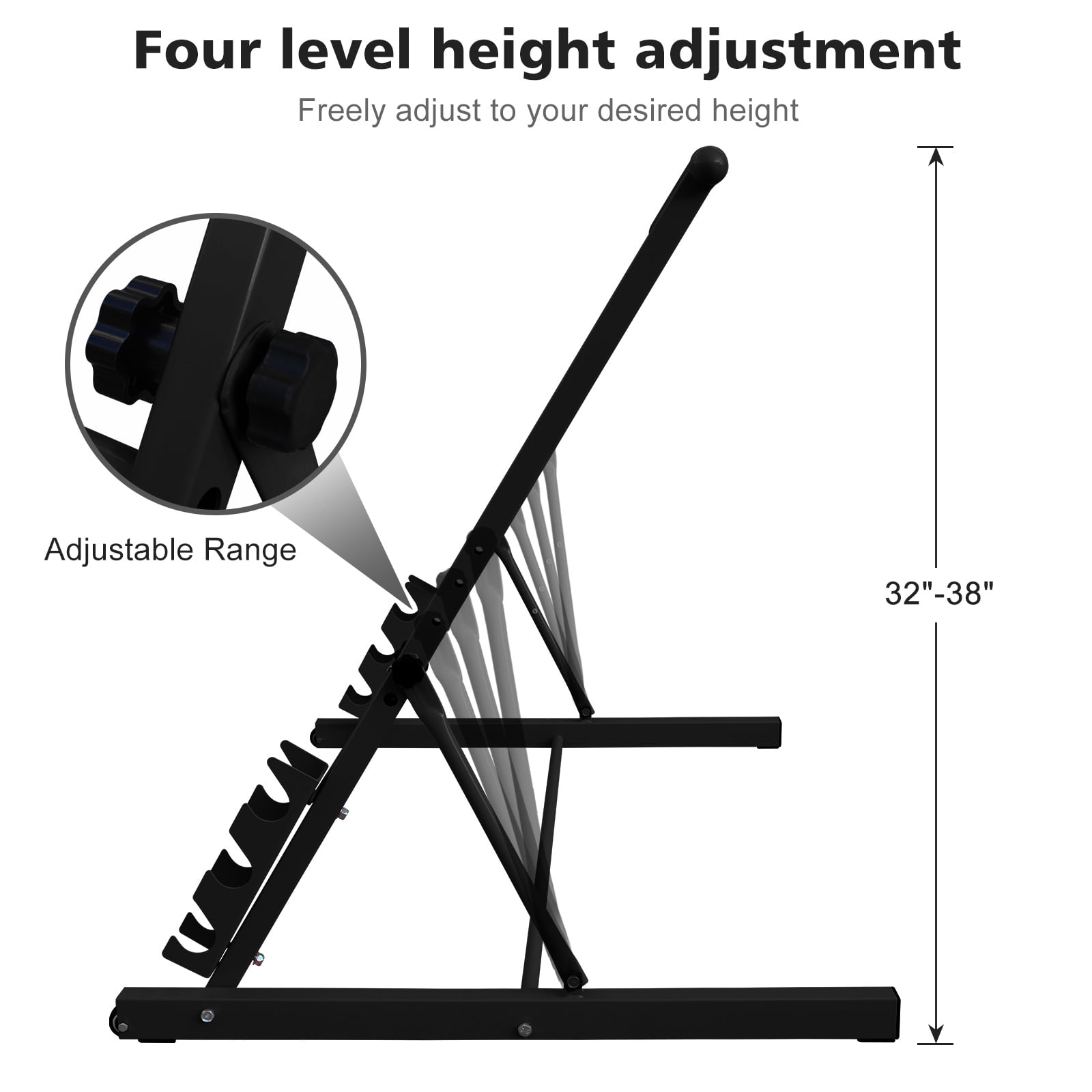 Solid Wood Ballet Barre 3.5FT with Adjustable Height 31.5-39.5 Inches, Portable Dance Practice Barre with Wheels for Home, Studio, Adjustable, Black
