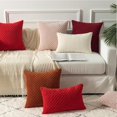 thumbnail image 7 of Ksopiavobs Pack of 2 Corduroy Decorative Throw Pillow Covers 22x22 Inch Soft Boho Striped Pillow Covers Modern Farmhouse Home Decor for Spring Sofa Living Room Couch Bed Cream White, 7 of 7