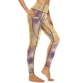 thumbnail image 4 of Women's High Waisted Yoga Leggings with Pockets，Colorful Tie Dye Vortex，Tummy Control Non See Through Workout Athletic Running Yoga Pants, 4 of 6
