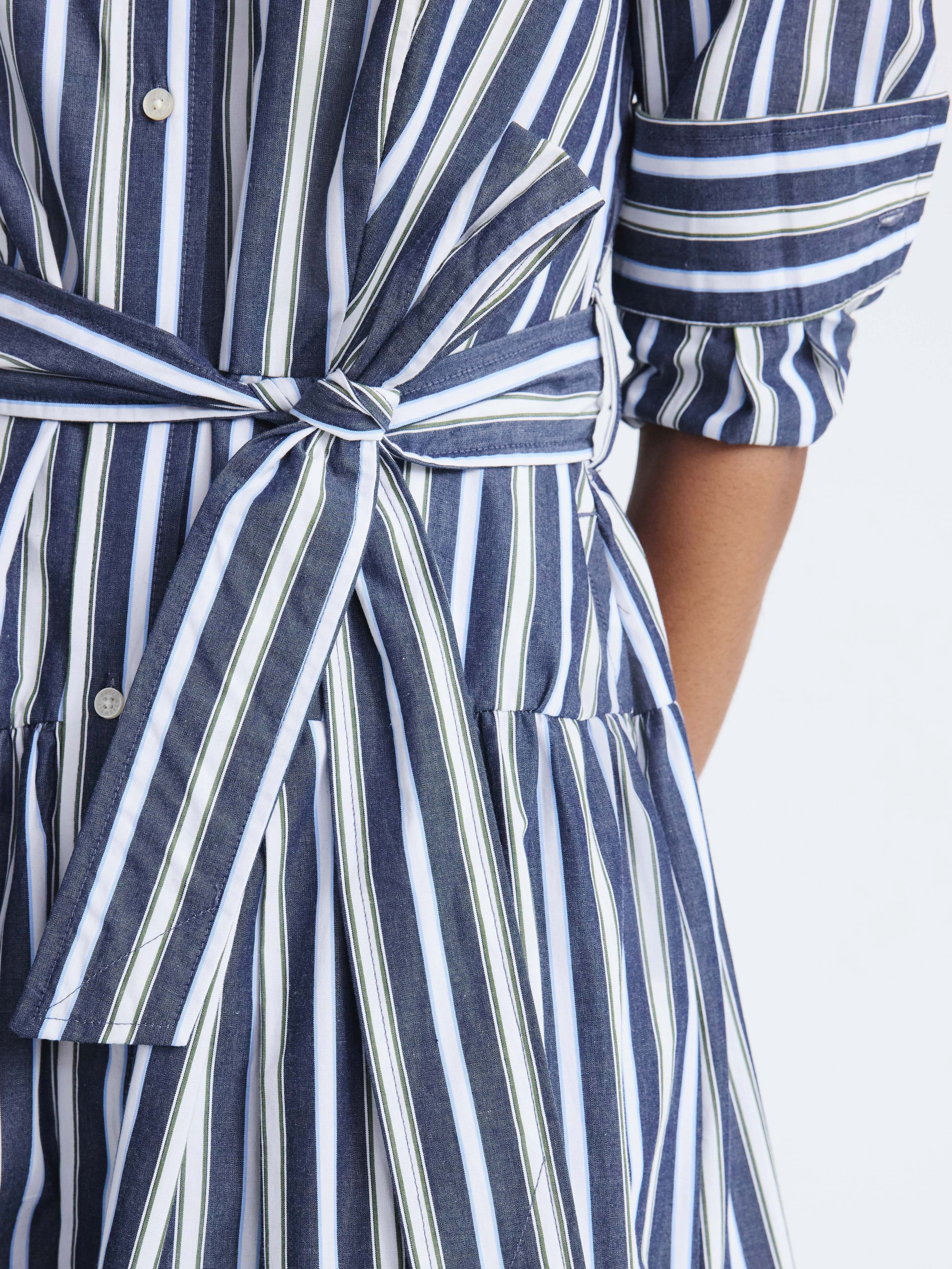 Free Assembly Women's and Women’s Plus Belted Cotton Maxi Shirtdress with Long Sleeves, Sizes XS-4X