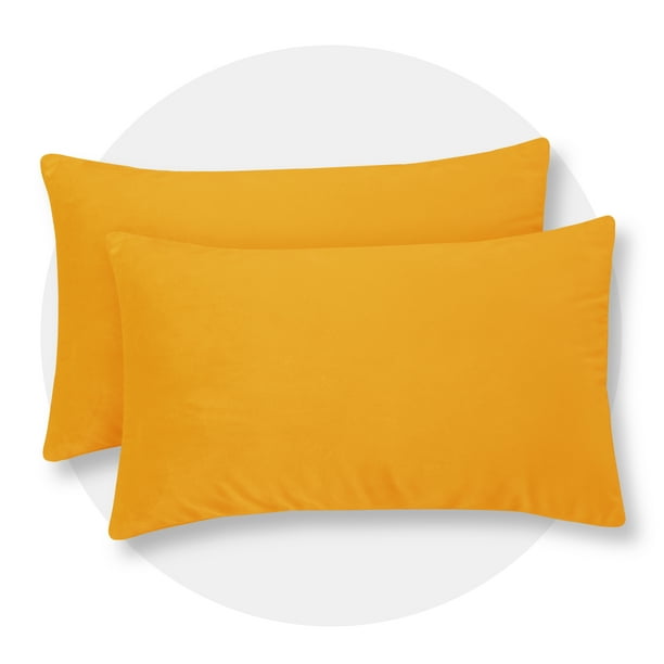 Deconovo Rustic Pillow Covers Rectangle Velvet Pillow Covers Invisible Zippered Pillow Covers Cushion Cover 12x20 Inch Set Of 2 Gold Walmart Com Walmart Com