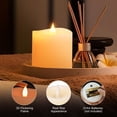 thumbnail image 2 of Velas sin llama Milysoek, 3 x 3 pulgadas, de cera auténtica con mando a distancia, color marfil, 2 of 6
