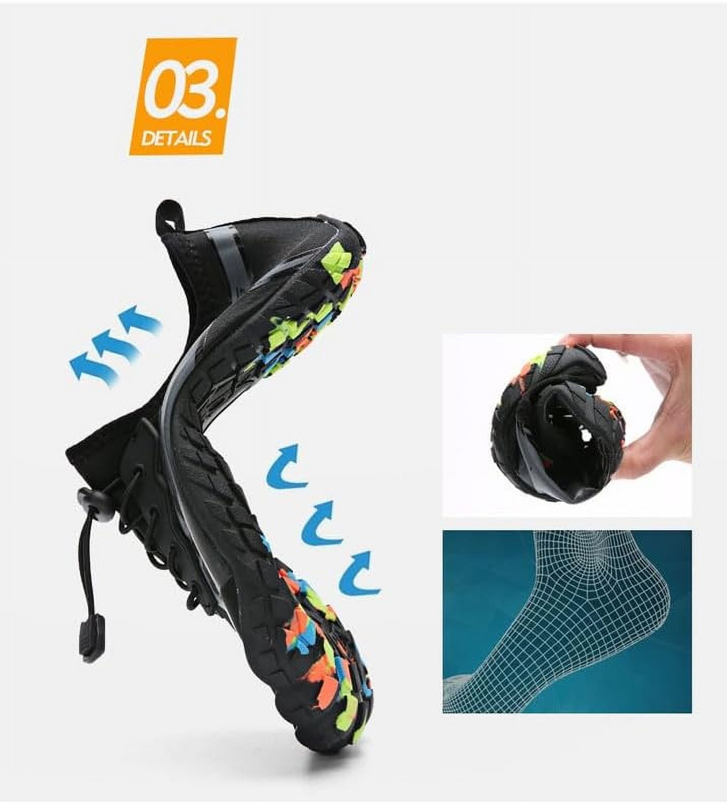 Water Shoes Men Women Beach Shoes Swim Shoes Wading Shoes Non-Slip Quick-Dry Hiking Shoes Barefoot Comfortable Trail Running Shoes Toe Shoes for Walking Fishing Diving Surfing Yoga