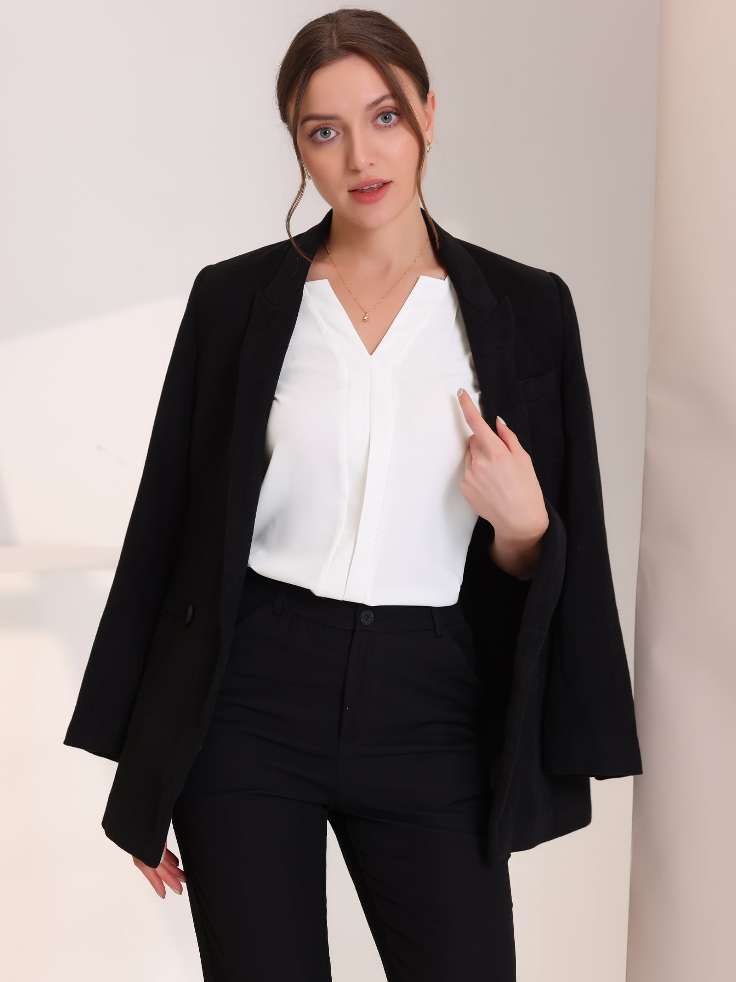 DARING DIVA Sleeveless Blouse Top Office Work Shirt L White