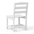 thumbnail image 4 of WestinTrends Ashore Outdoor HDPE Patio Classic Armless Dining Side Chair, White, 4 of 11