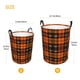 thumbnail image 3 of Balery Halloween Tartan Plaid Cesta de ropa redonda con asas, impermeable, independiente, para ropa, juguetes, dormitorio y familia-Small, 3 of 6