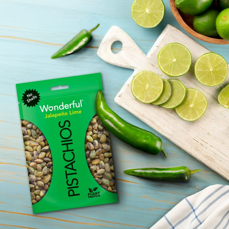 Wonderful Pistachios No Shells Jalapeno Lime Nuts, 11 Oz Bag