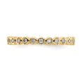 thumbnail image 4 of 14k Yellow Gold Bezel Set Diamond Eternity Wedding Band Circle Anniversary Ring Size 7 - 1/3 Ct., 4 of 6